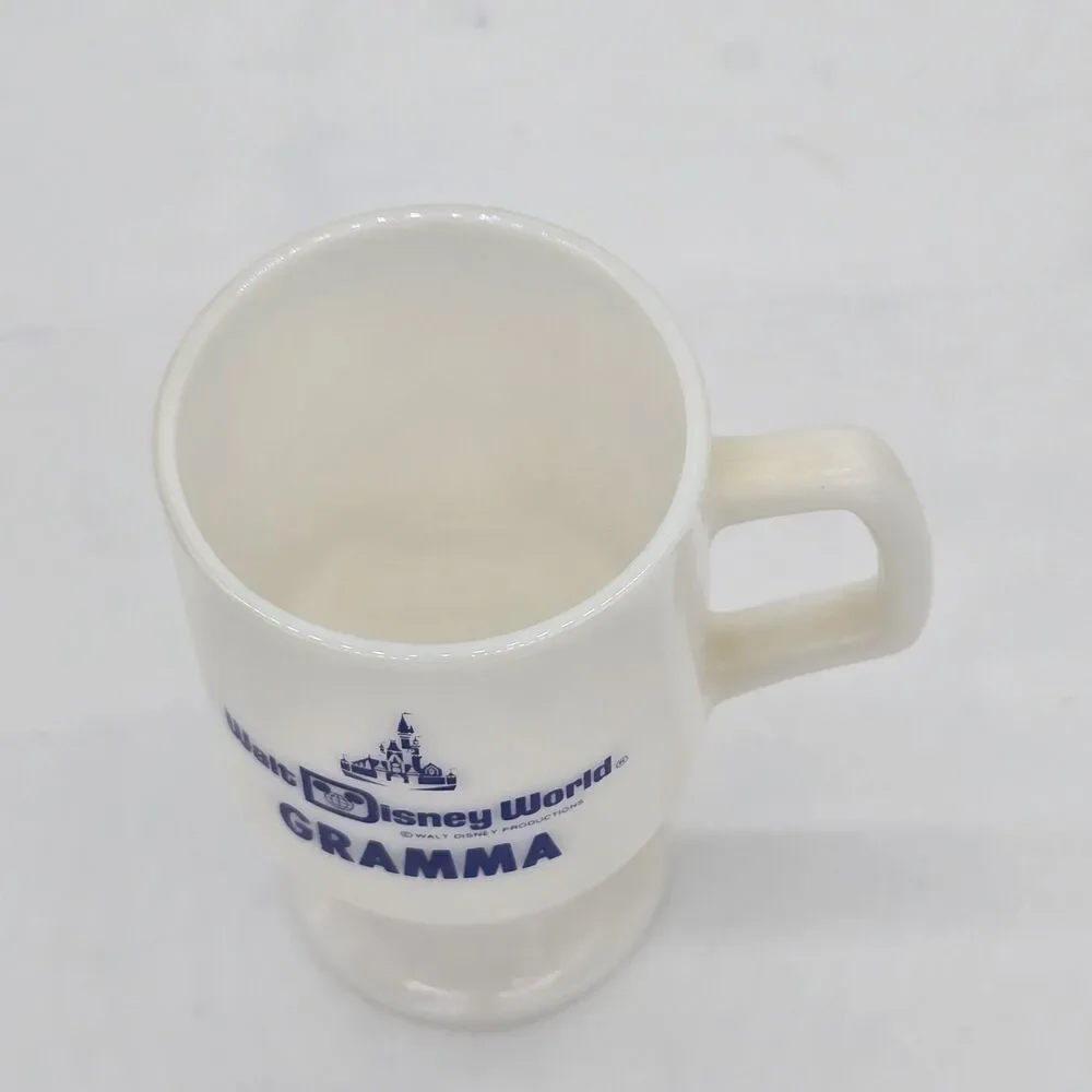 Vintage Walt Disney World Milk Glass Pedestal Mug Gramma - Picture 3 of 4